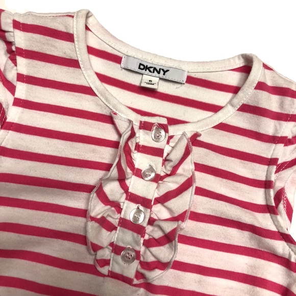 DKNY Cap Sleeve Half Denim Dress - Picture 5 of 6